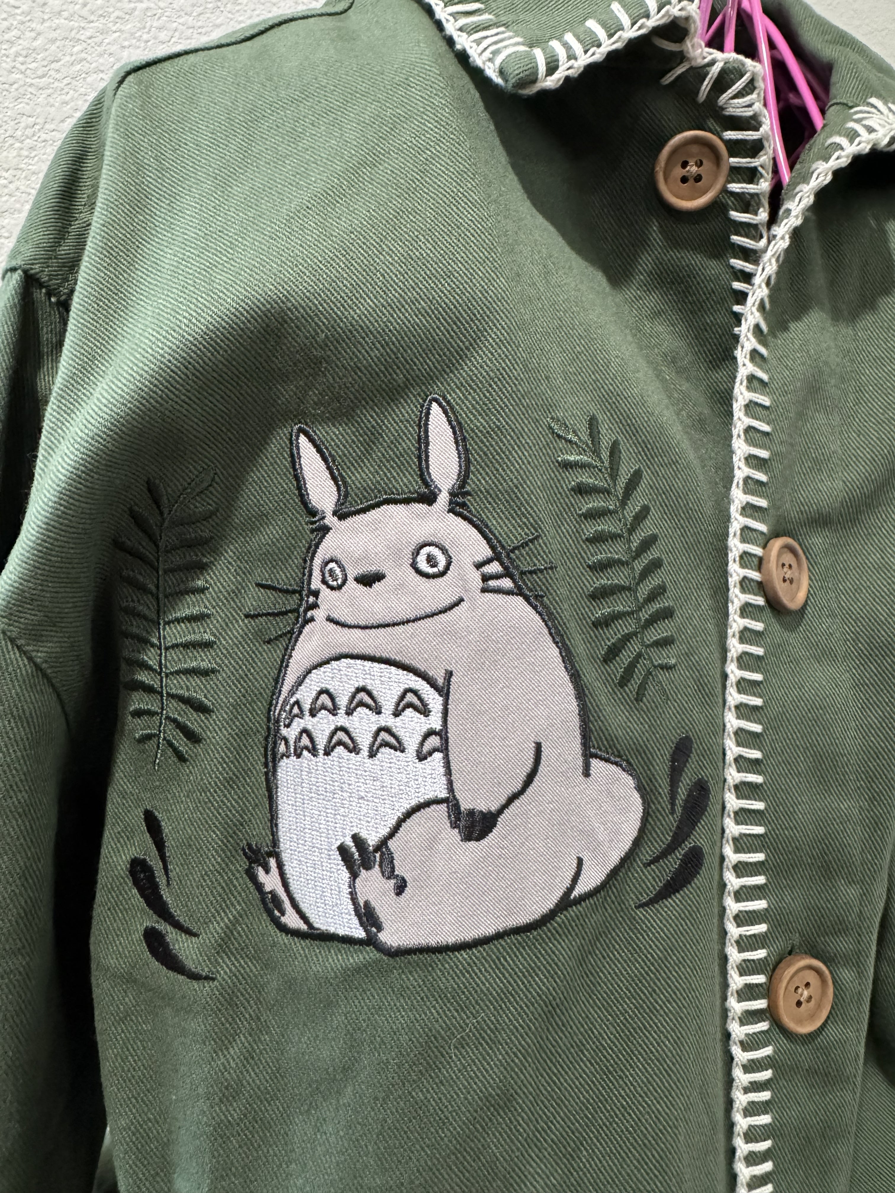 Studio Ghibli My Neighbor Totoro Embroidered Sage Jacket — BoxLunch Exclusive