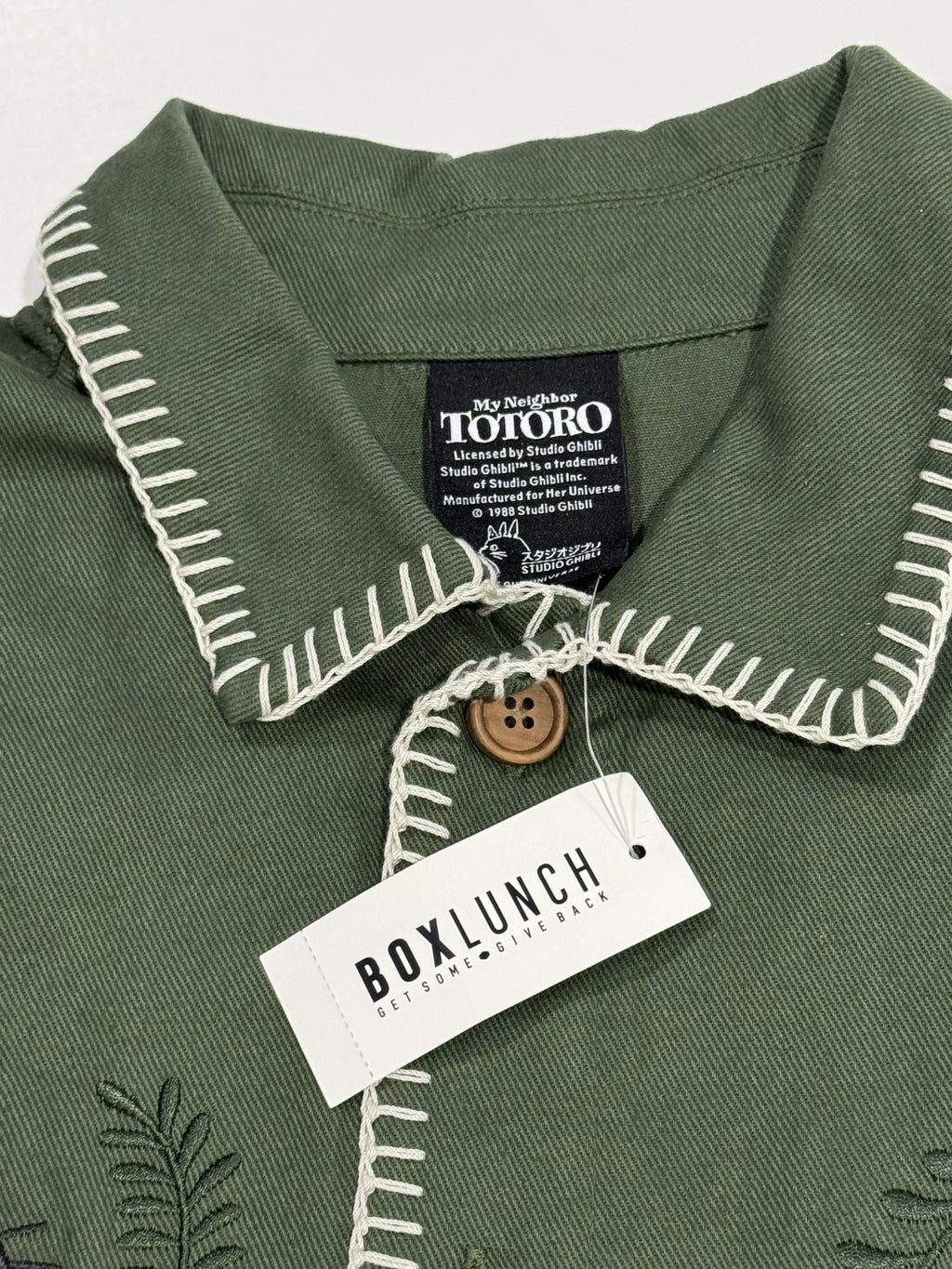 Studio Ghibli My Neighbor Totoro Embroidered Sage Jacket — BoxLunch Exclusive