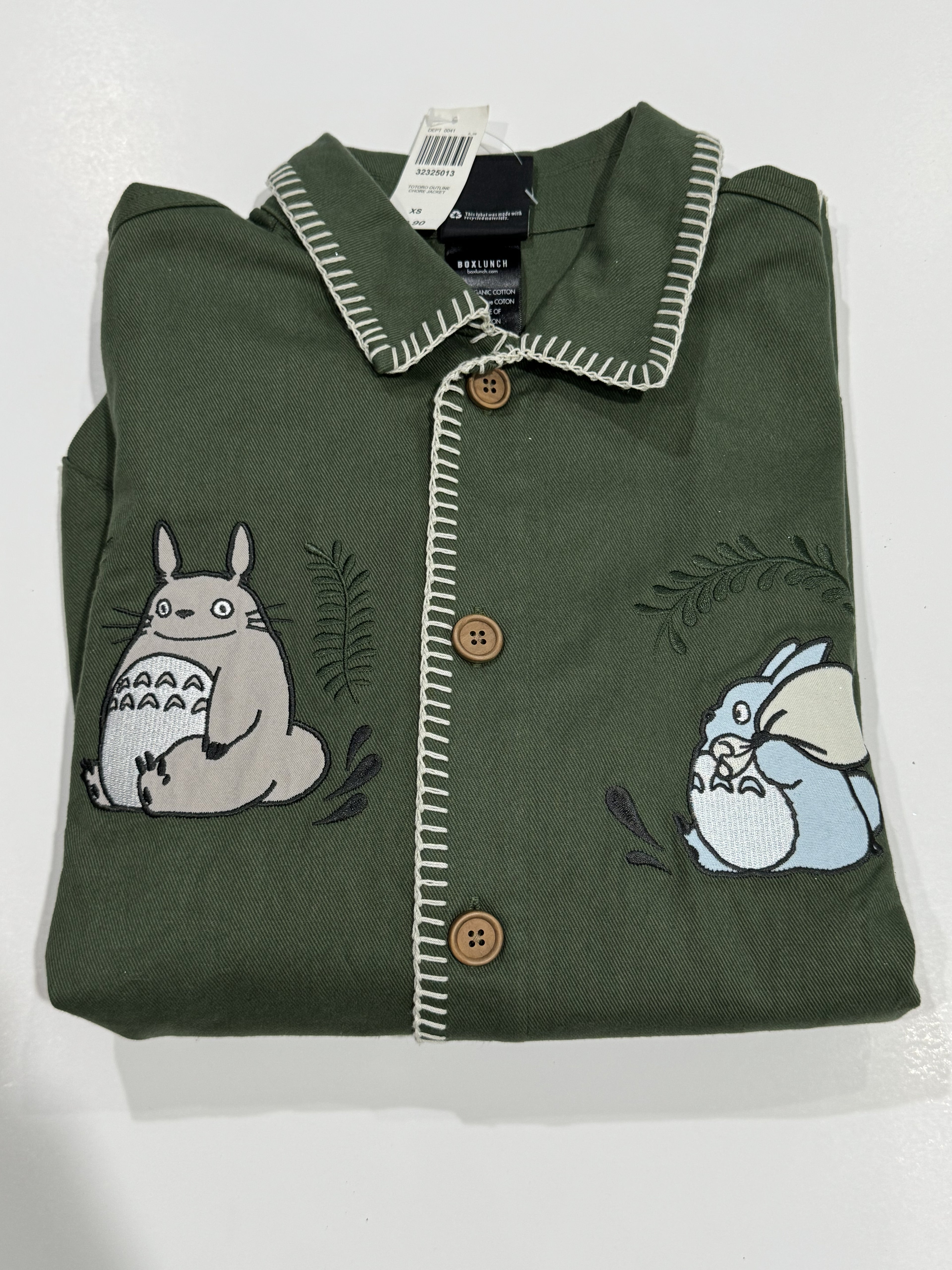 Studio Ghibli My Neighbor Totoro Embroidered Sage Jacket — BoxLunch Exclusive