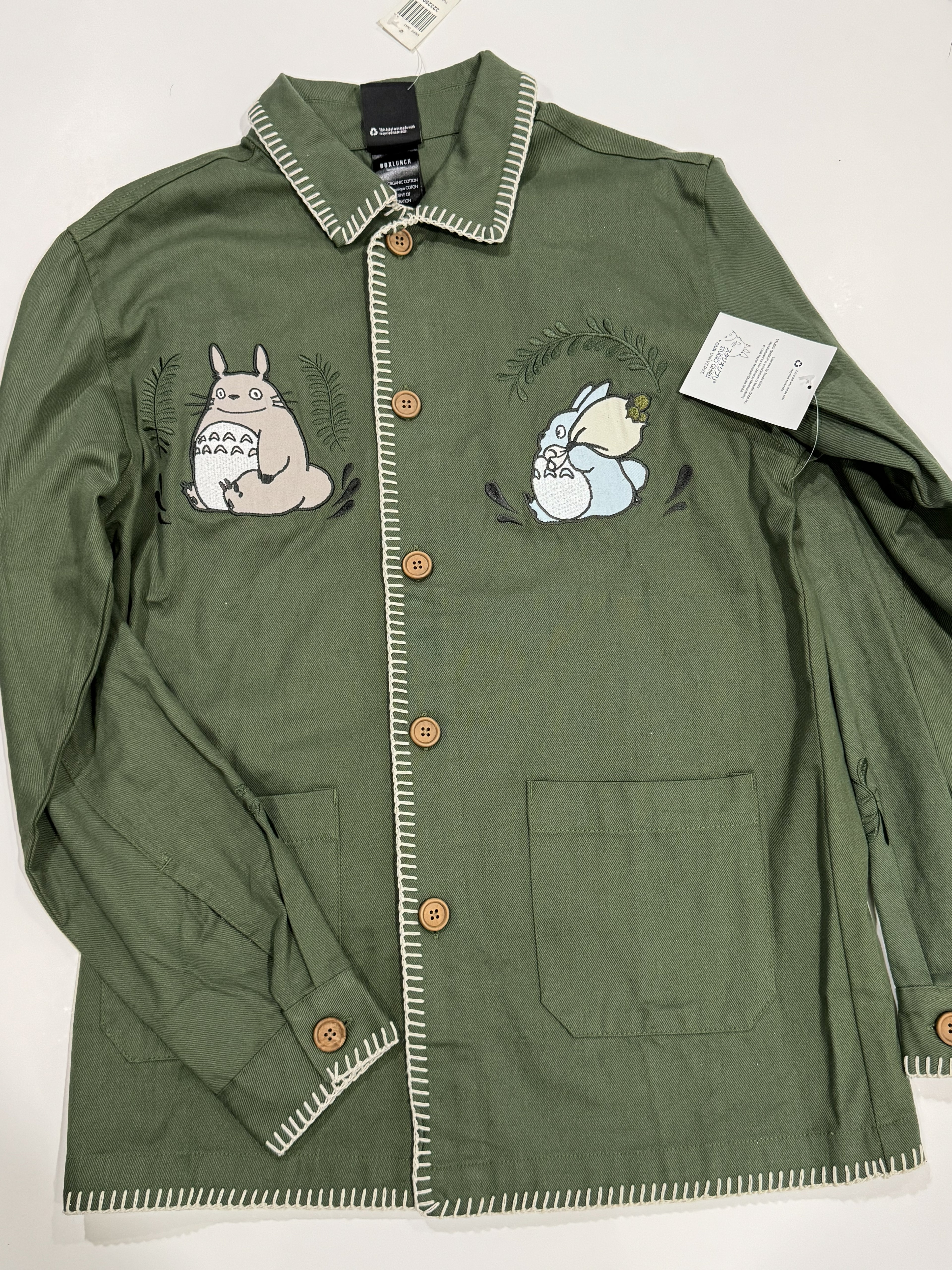Studio Ghibli My Neighbor Totoro Embroidered Sage Jacket — BoxLunch Exclusive