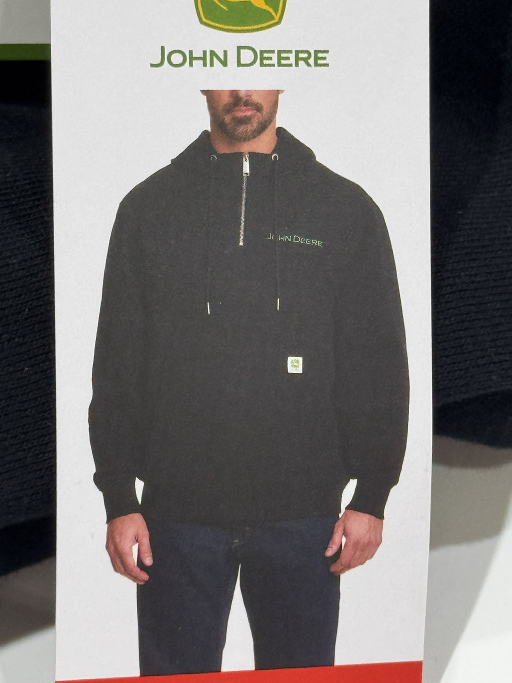 John Deere Men's Quarter Zip Hoodie