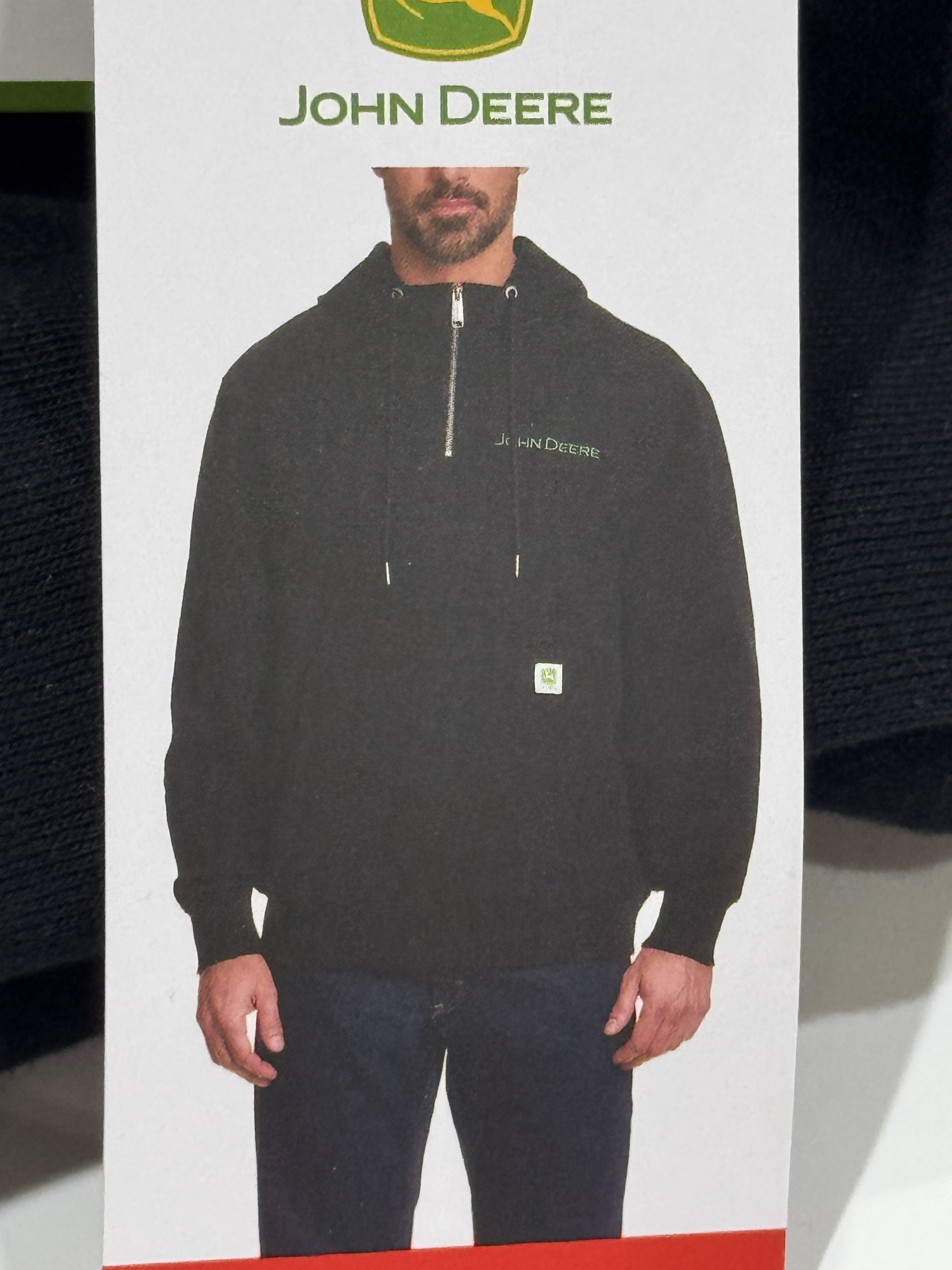 John Deere Men's Quarter Zip Hoodie