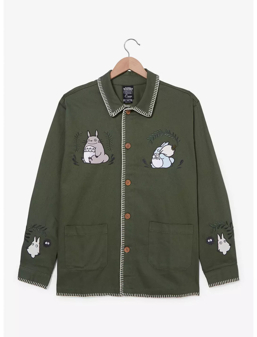 Studio Ghibli My Neighbor Totoro Embroidered Sage Jacket — BoxLunch Exclusive