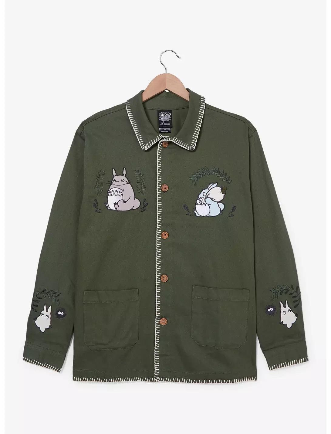 Studio Ghibli My Neighbor Totoro Embroidered Sage Jacket — BoxLunch Exclusive